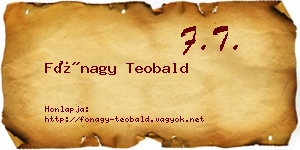 Fónagy Teobald névjegykártya